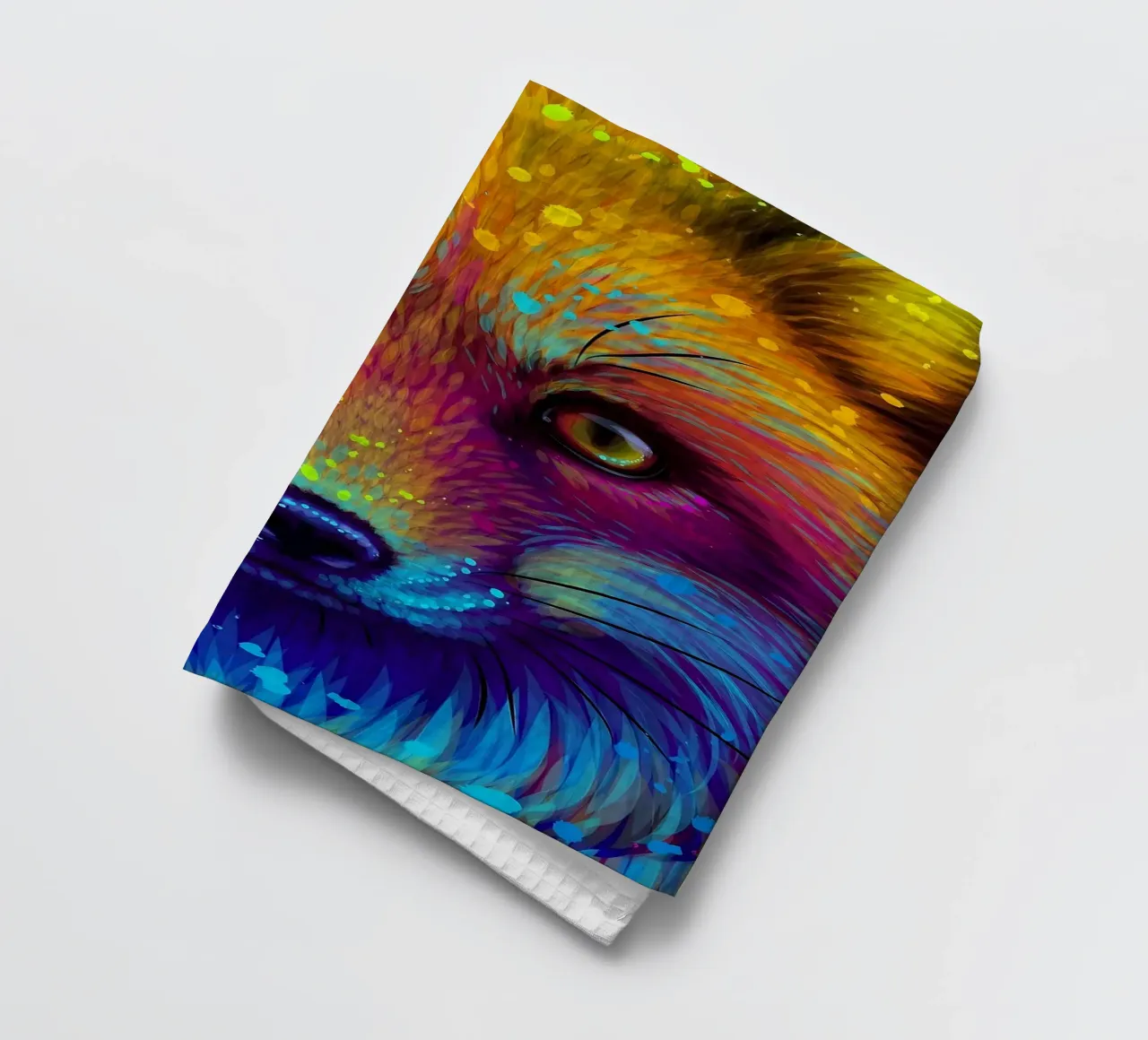 Volpe colorata canovaccio da cucina da Delaplane