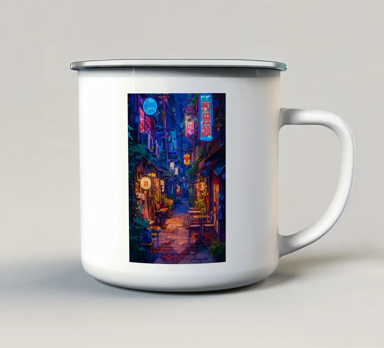 Accogliente via delle Anime tazza in smalto da Ginnery