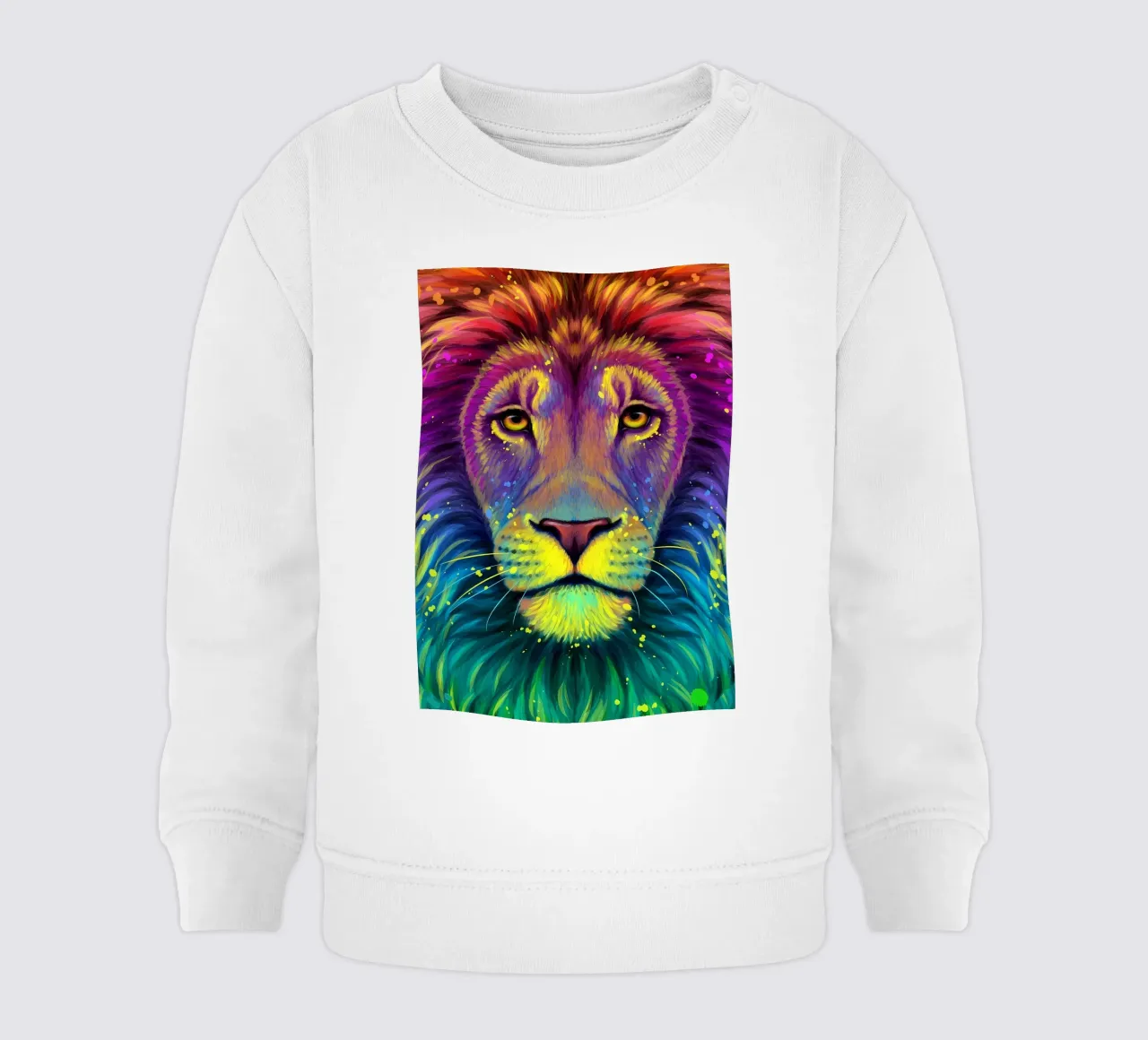 Leone colorato felpa neonato da Delaplane