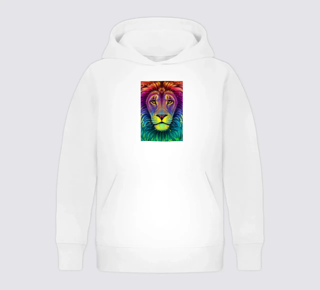 Lion coloré sweat à capuche enfant de Delaplane