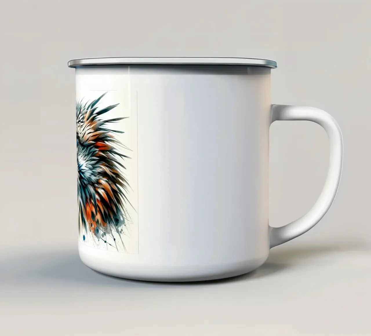 Orizzonte di piume tazza in smalto da Chromatic Fusion Studio