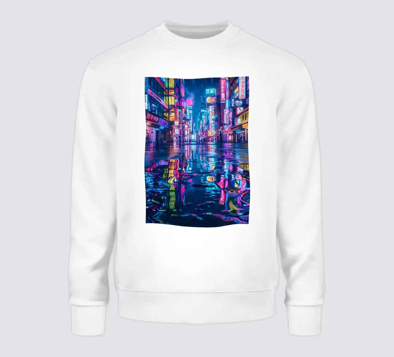 Cyberpunk Neon City felpa da Ginnery