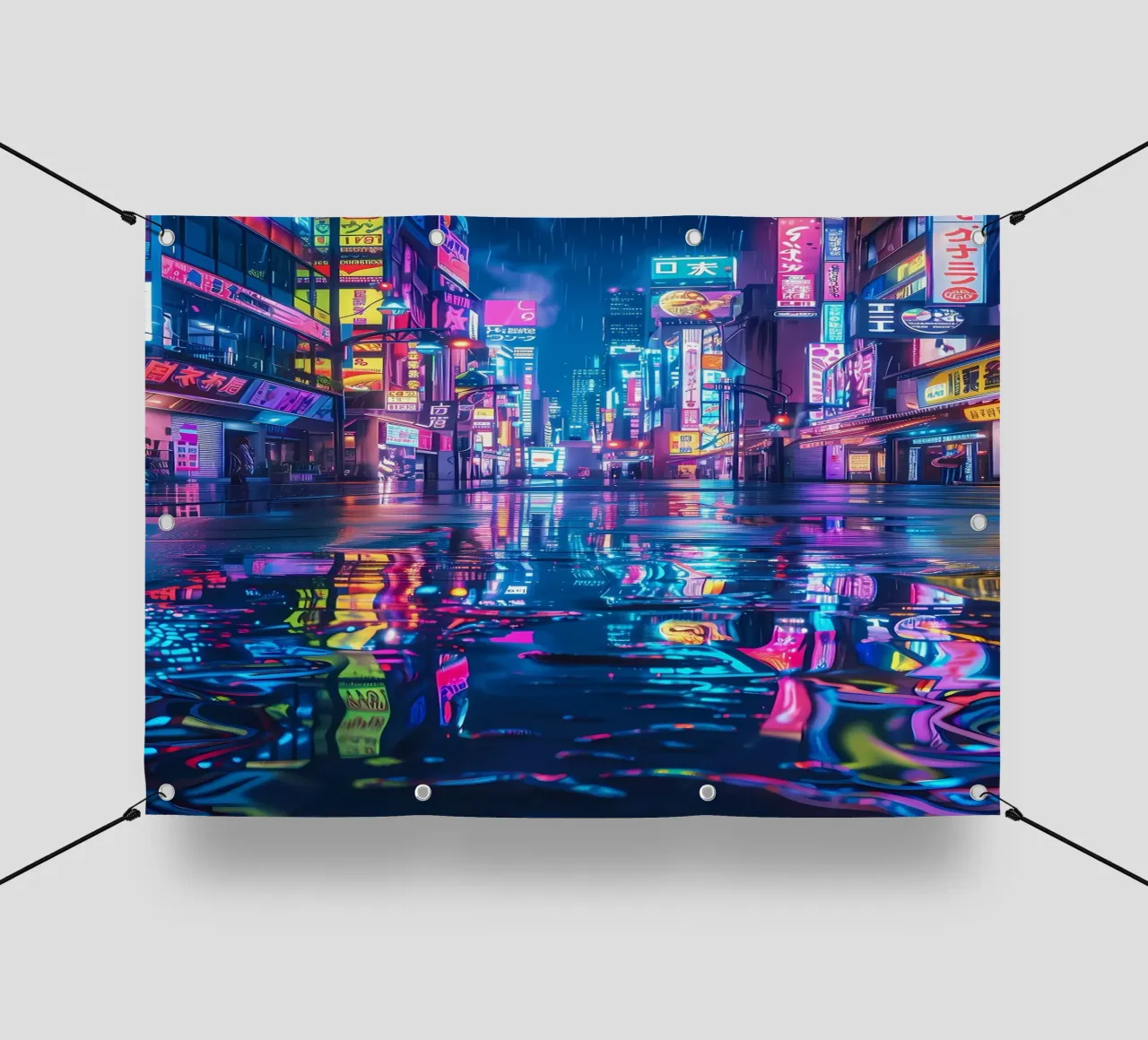 Cyberpunk Neon City pvc cover by Ginnery