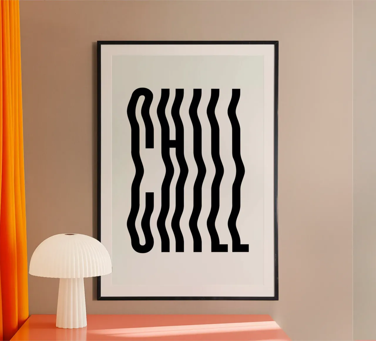 Chill Wavy poster con telaio in plastica da Mottos by Sinan Saydik
