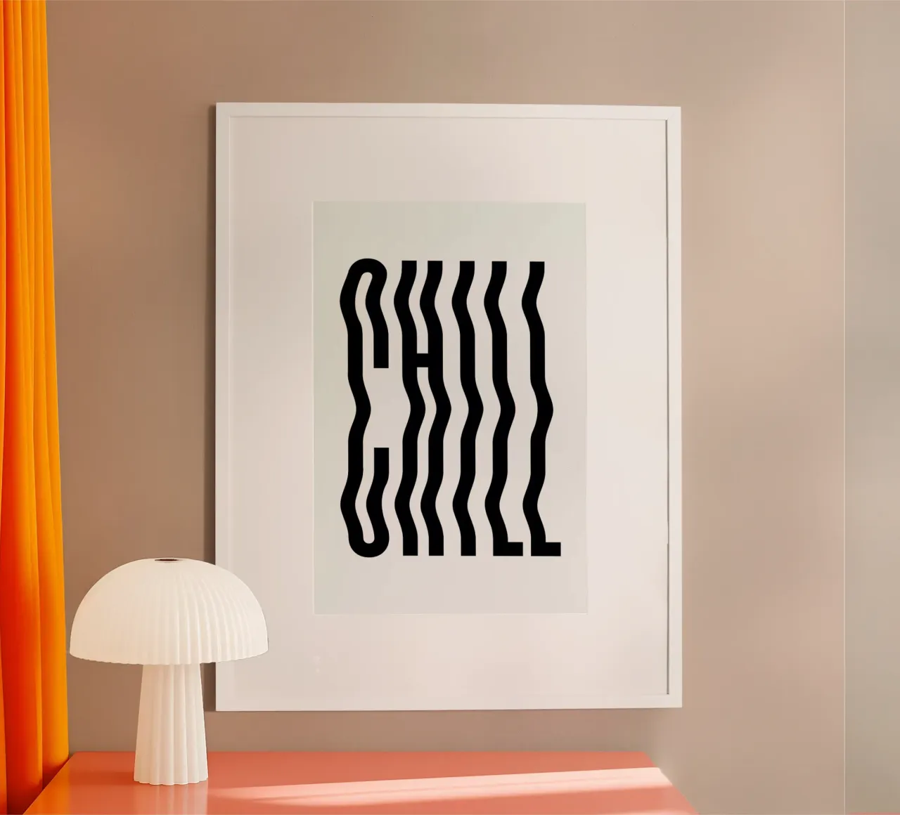 Chill Wavy poster con telaio in plastica da Mottos by Sinan Saydik