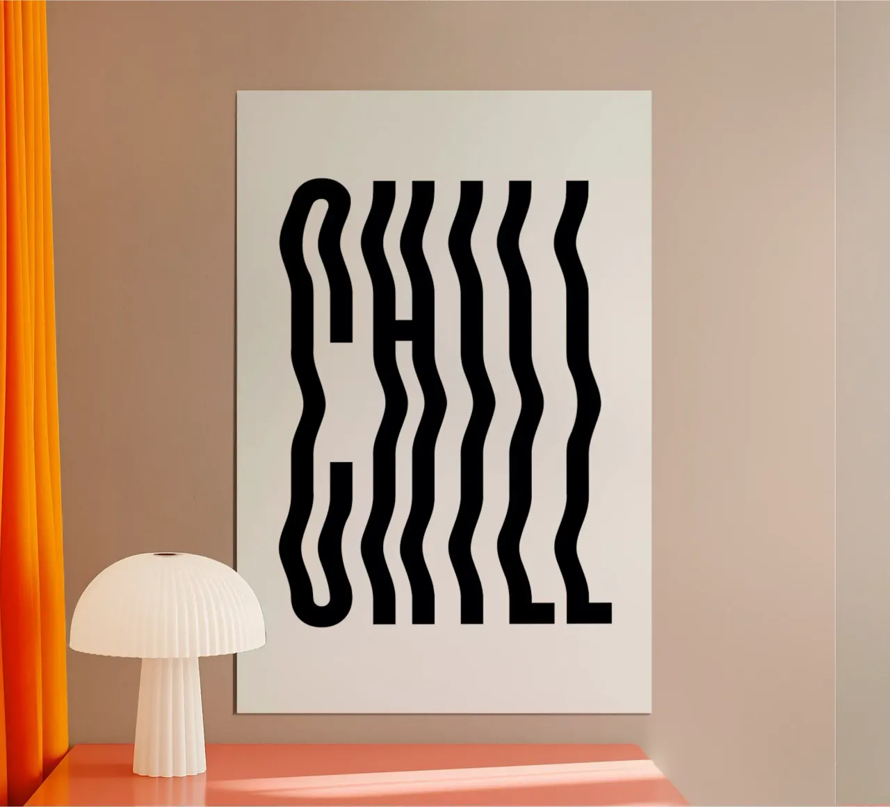Chill Wavy poster con telaio in plastica da Mottos by Sinan Saydik