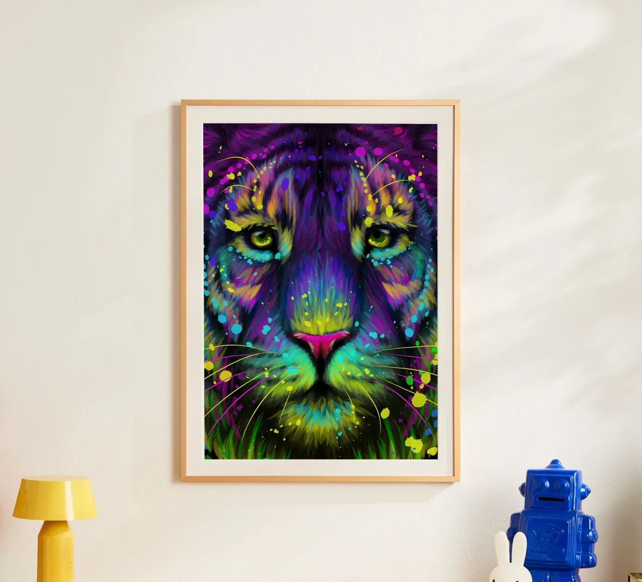 Tigre colorata carta hahnemühle da Delaplane