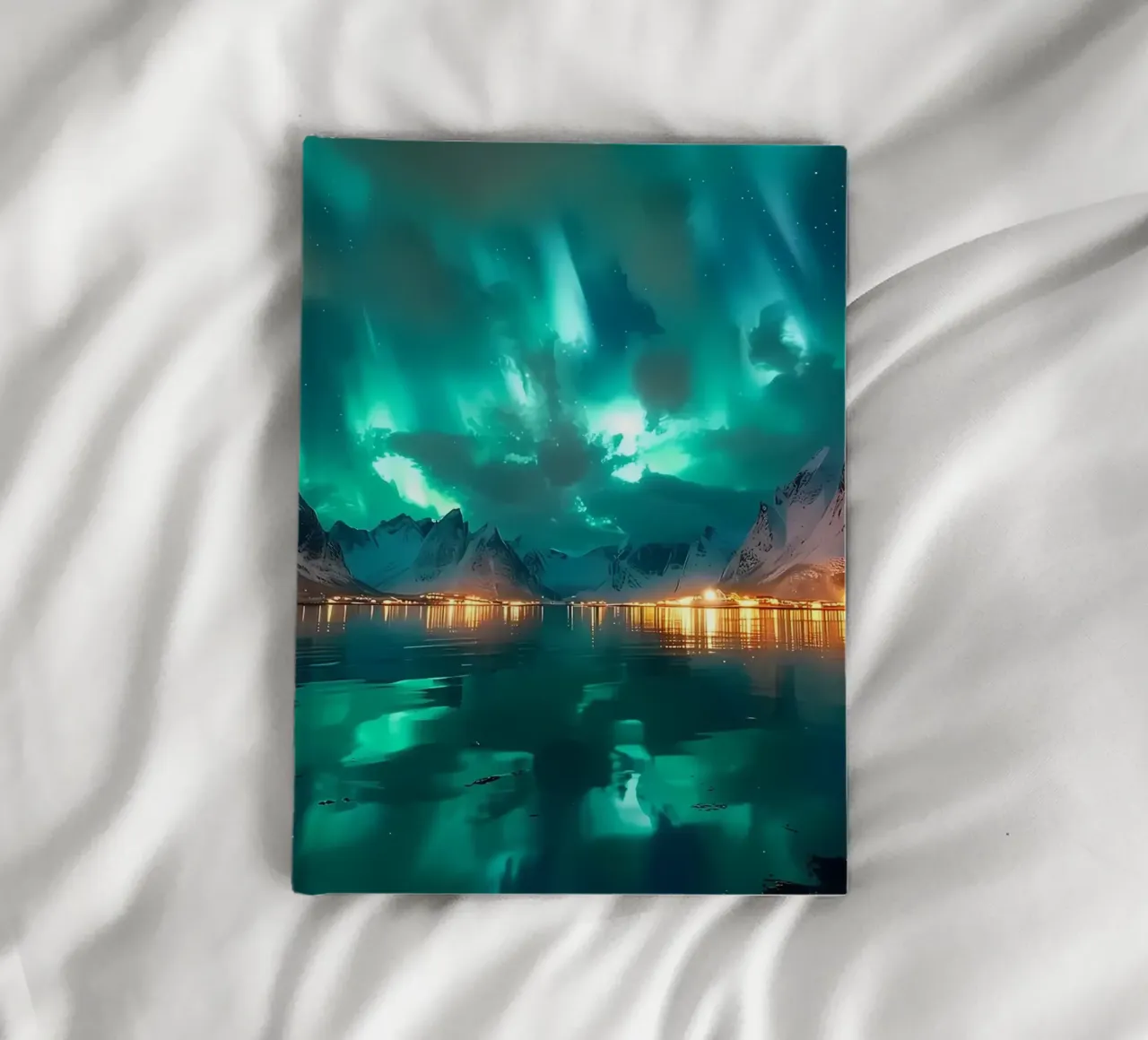 Aurora Borealis Mountains notebook by Ginnery