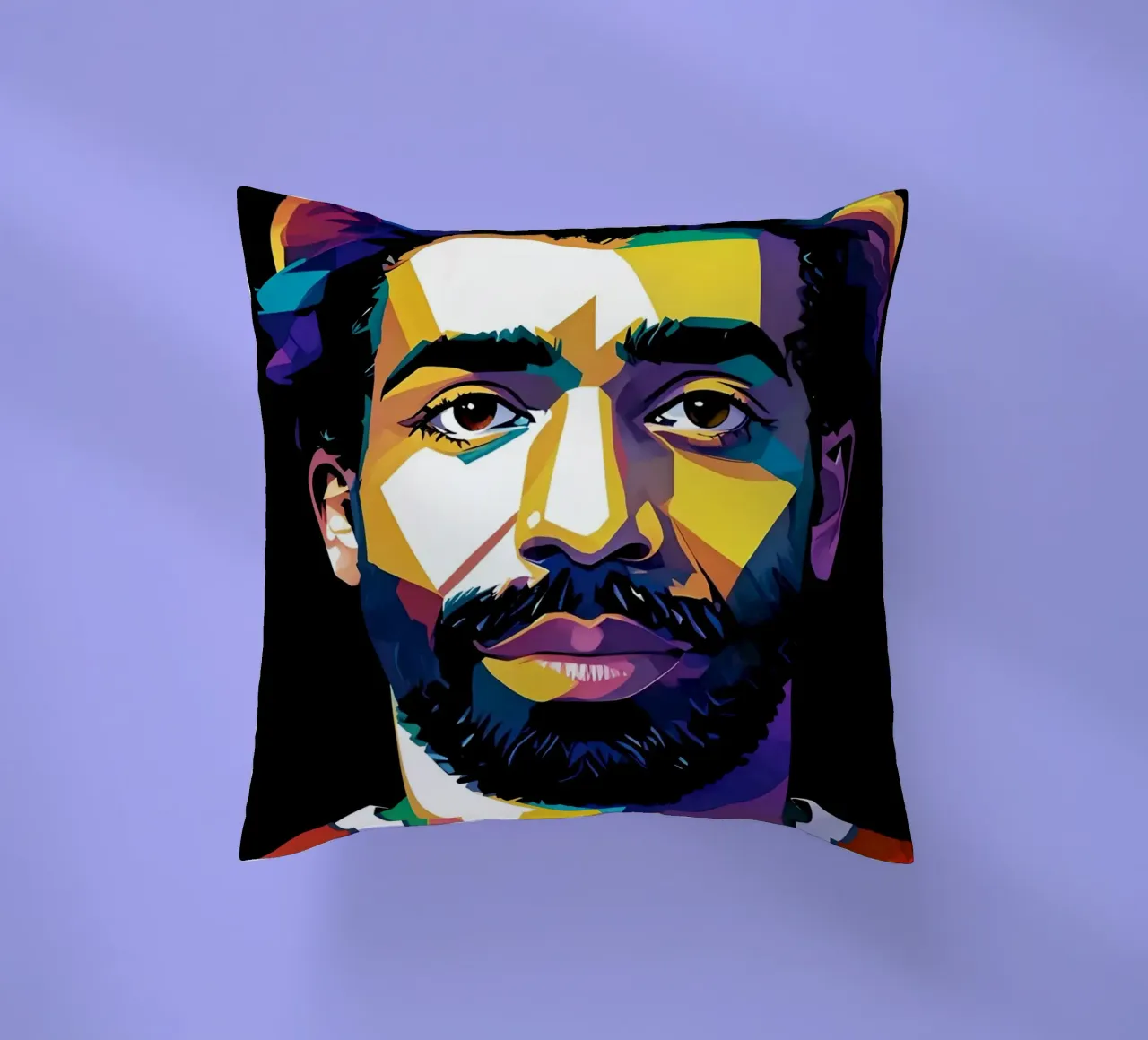Ritratto di Mohammed Salah cuscino da BONANZA
