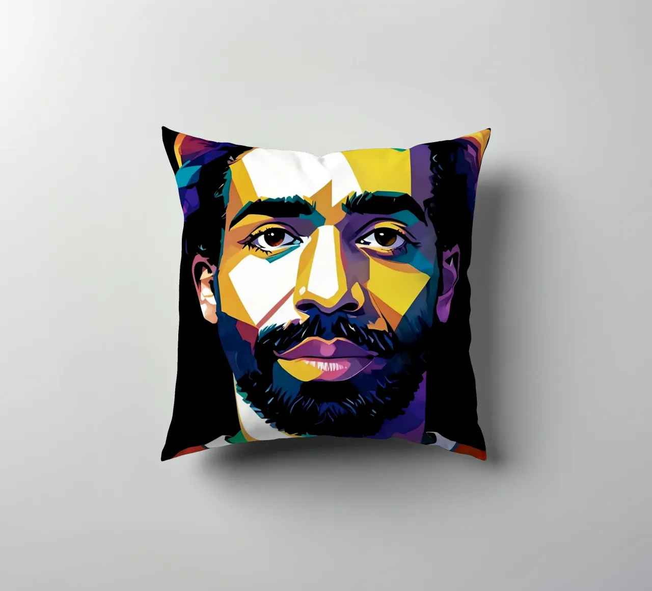 Ritratto di Mohammed Salah cuscino da BONANZA