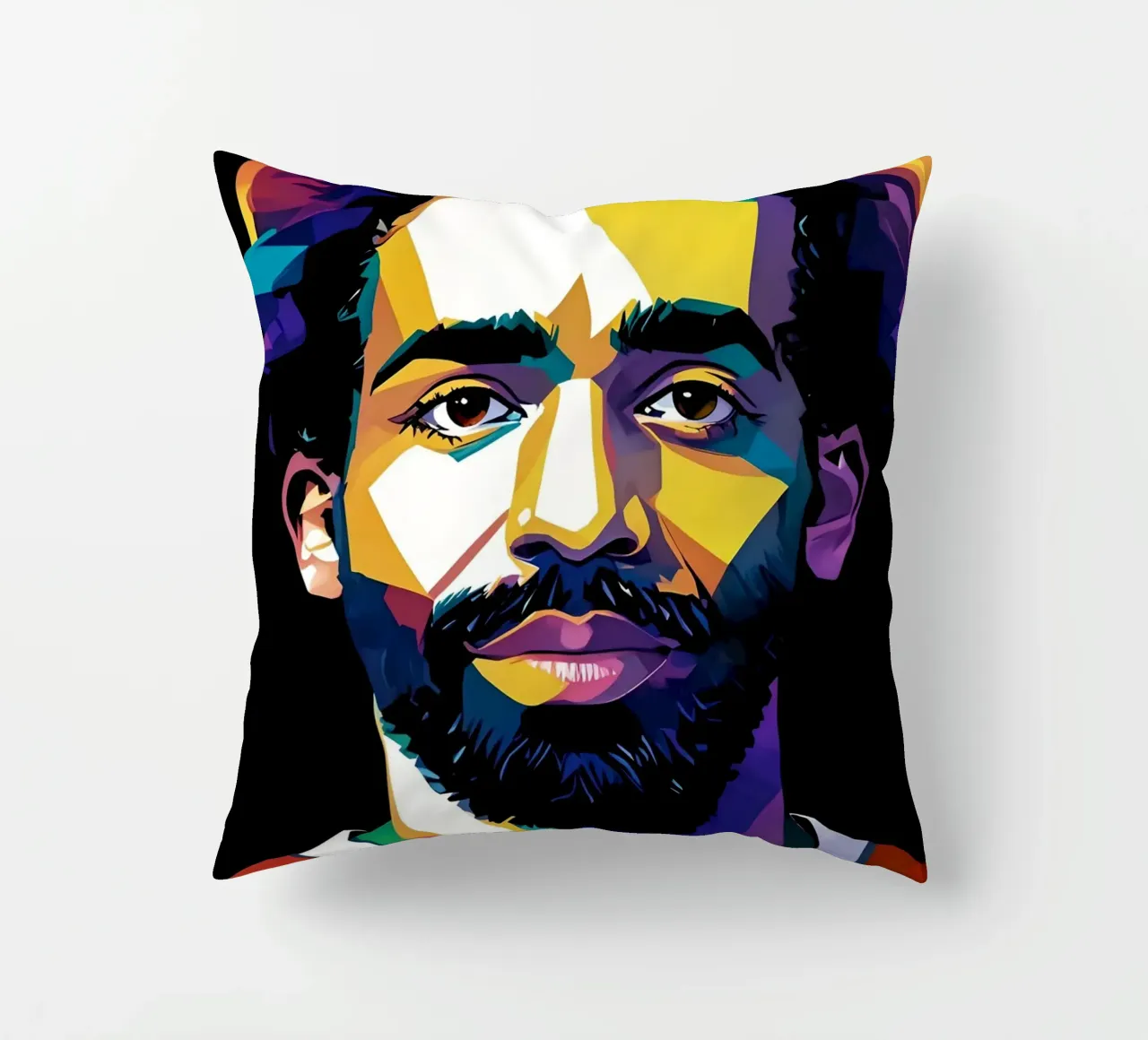 Ritratto di Mohammed Salah cuscino da BONANZA
