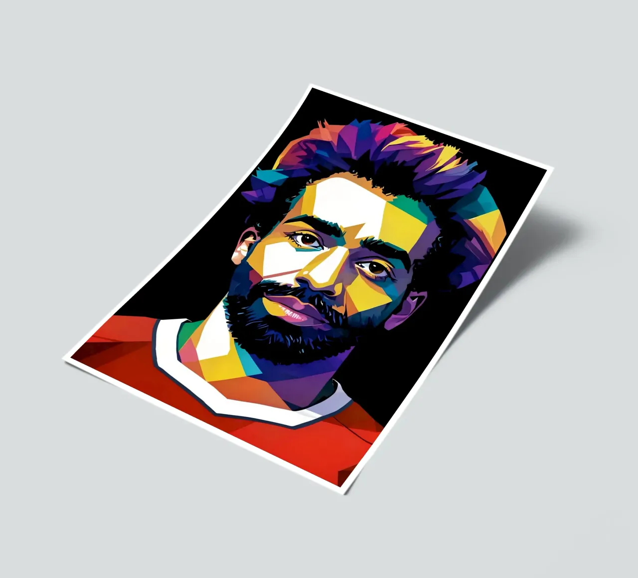 Mohammed Salah portrait sticker sheet by BONANZA