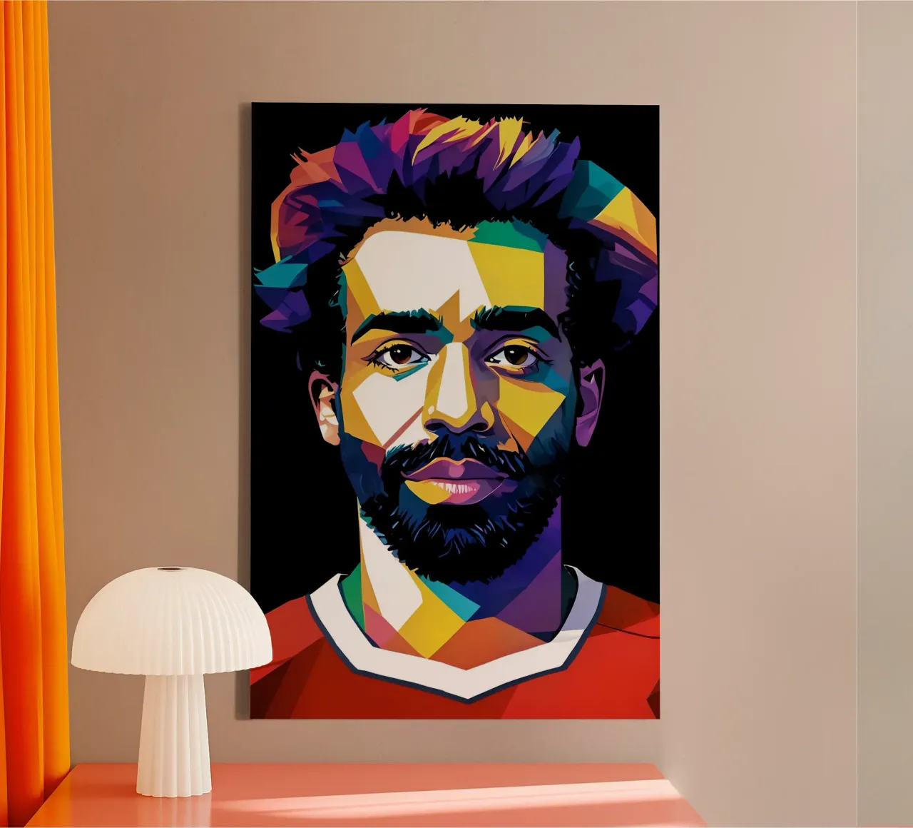 Mohammed Salah portrait canvas with Floater frame by BONANZA