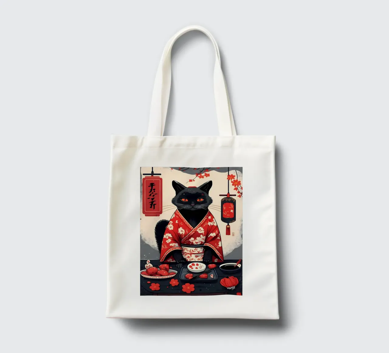 Portrait du chat noir tote bag de Mikesell