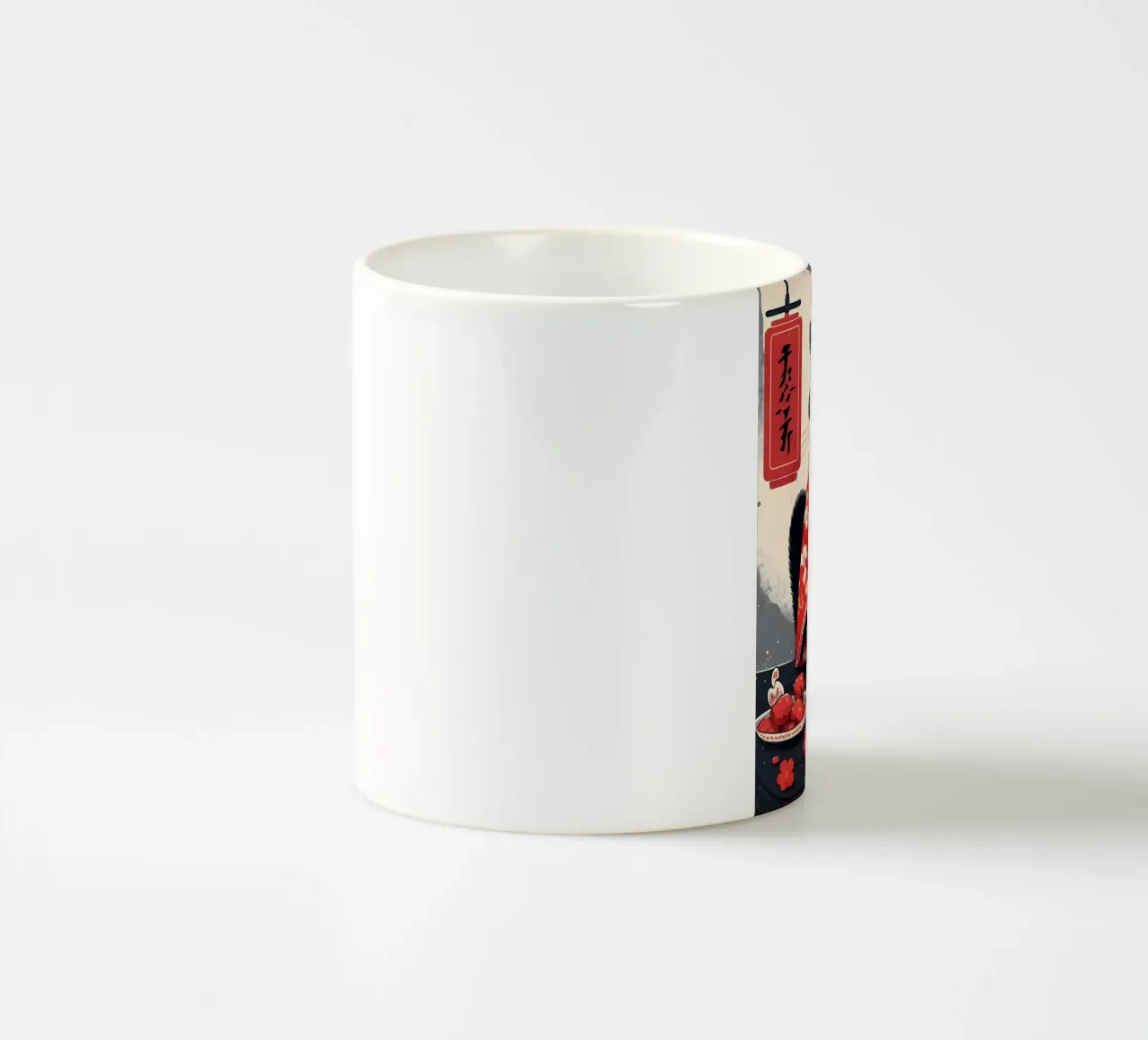 Ritratto di gatto nero tazza in ceramica da Mikesell