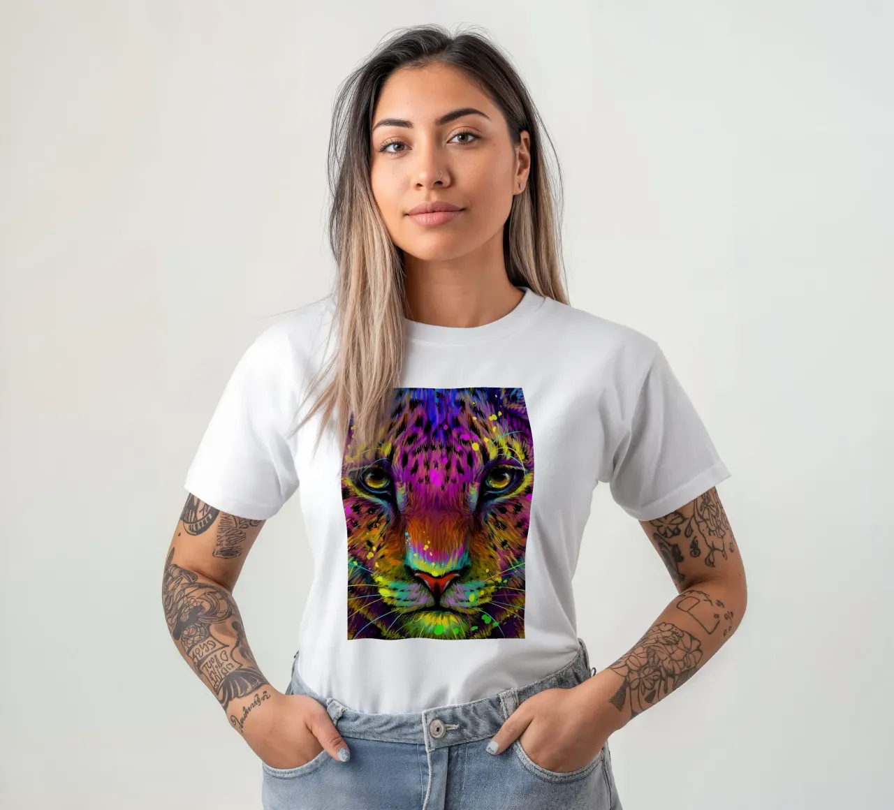 Giaguaro colorato t-shirt da Delaplane