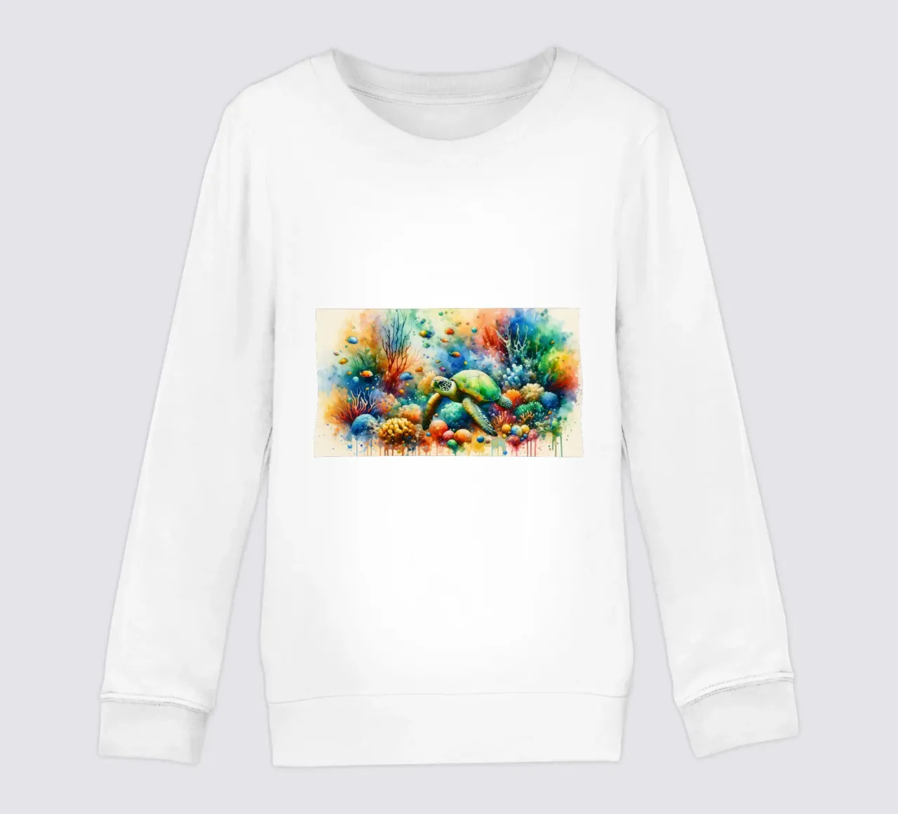 Incontro sottomarino La tartaruga incontra il pesce felpa bambino da Chromatic Fusion Studio