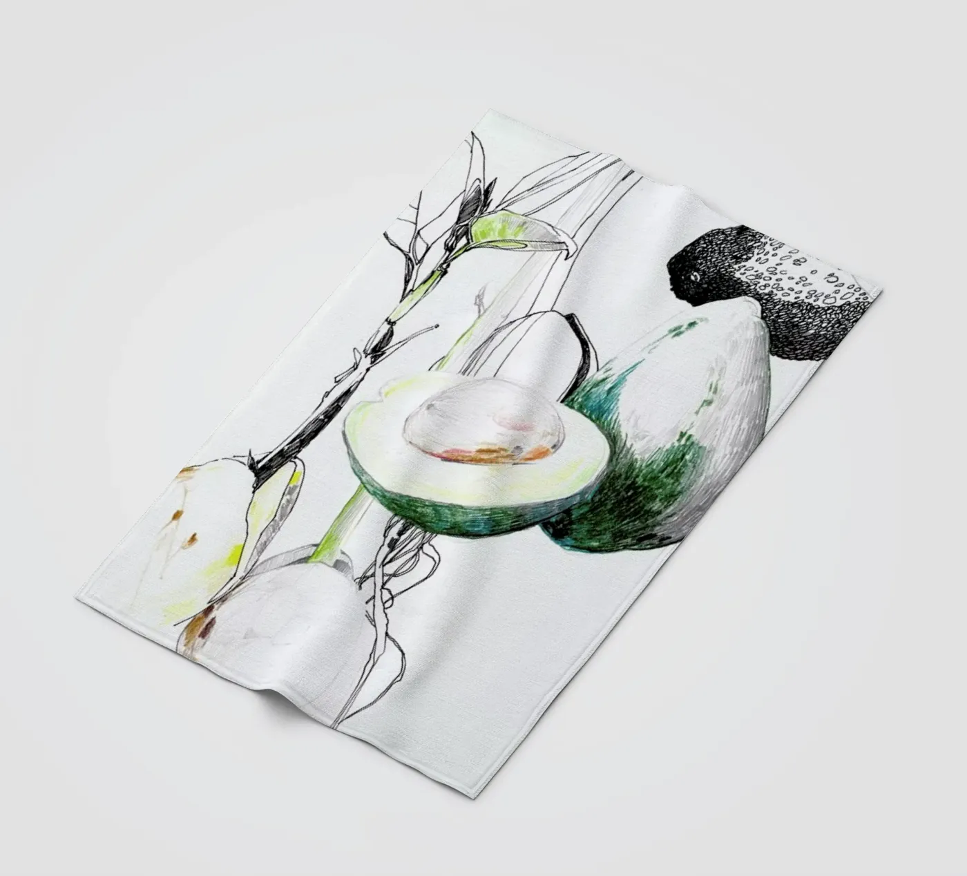 Avocado Fleecedecke von Mala Alani