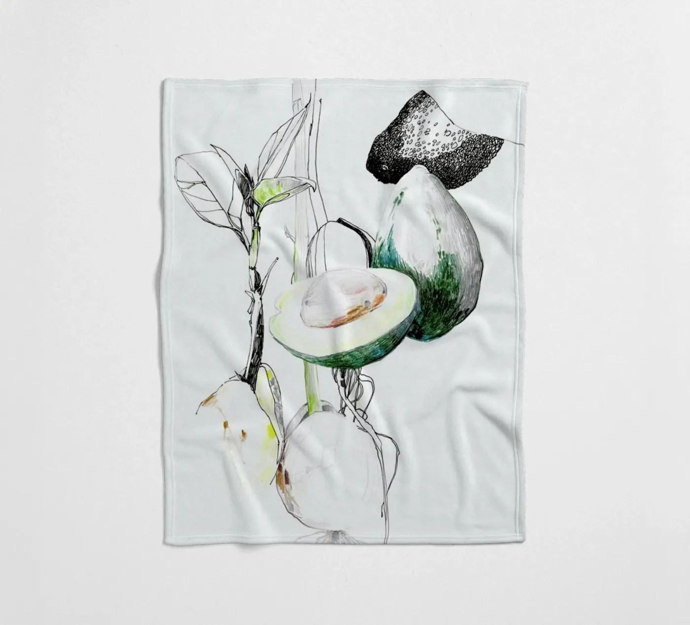 Avocado Fleecedecke von Mala Alani
