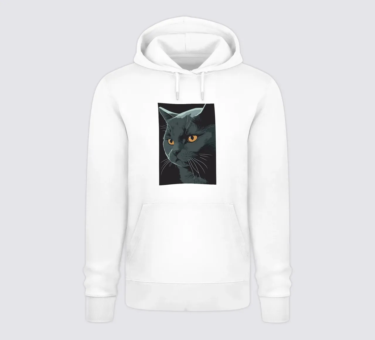 Ritratto di gatto nero felpa con cappuccio da Mikesell
