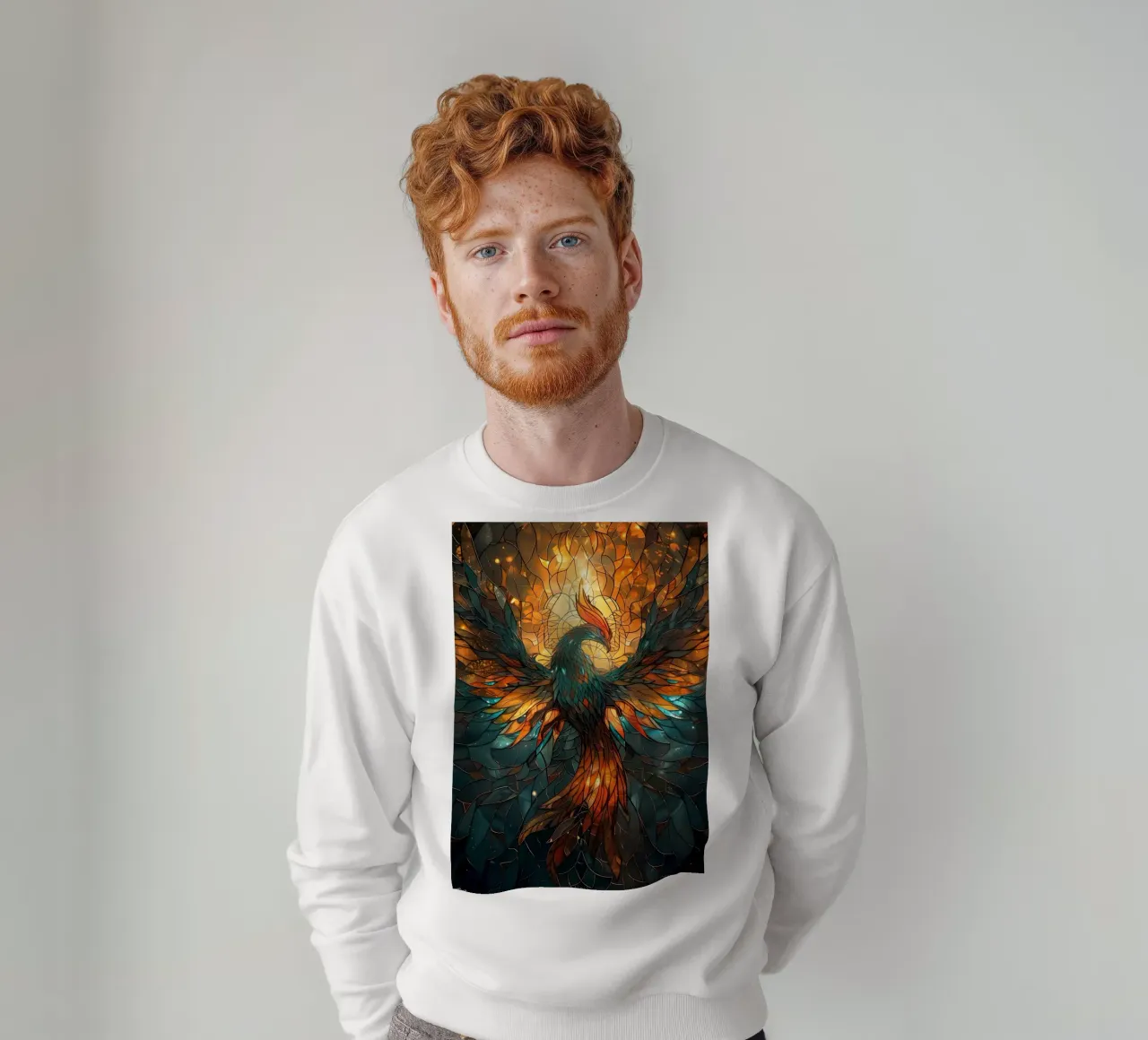 Uccello Fenice Kintsugi felpa da Ginnery