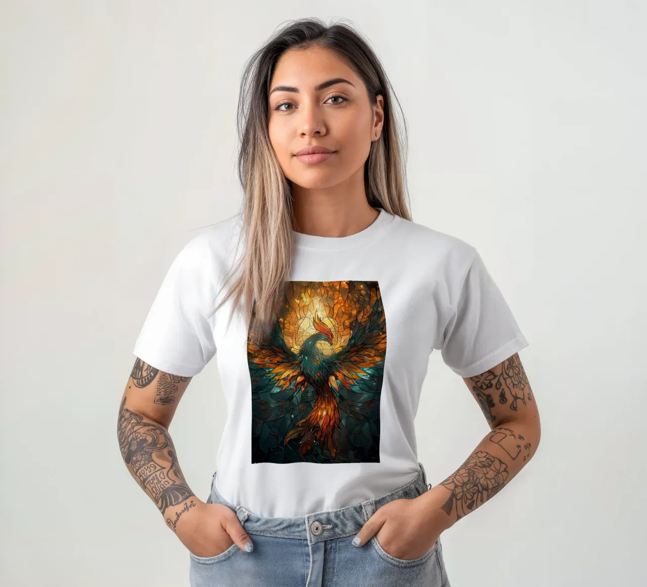 Uccello Fenice Kintsugi t-shirt da Ginnery