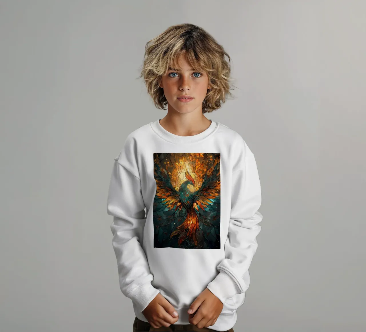 Uccello Fenice Kintsugi felpa bambino da Ginnery