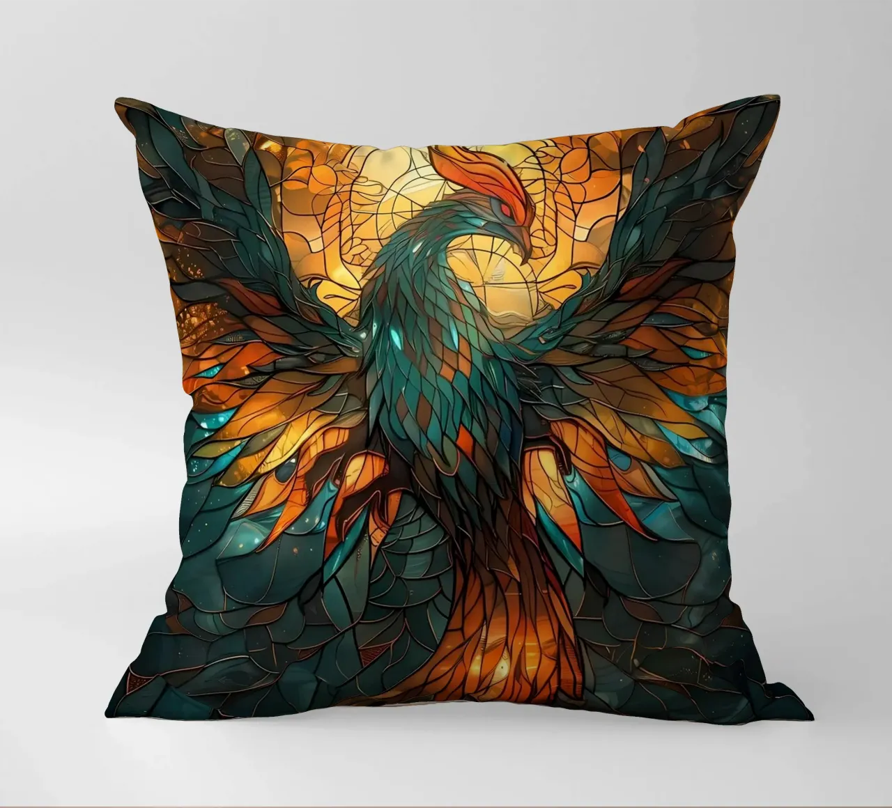 Uccello Fenice Kintsugi cuscino da Ginnery
