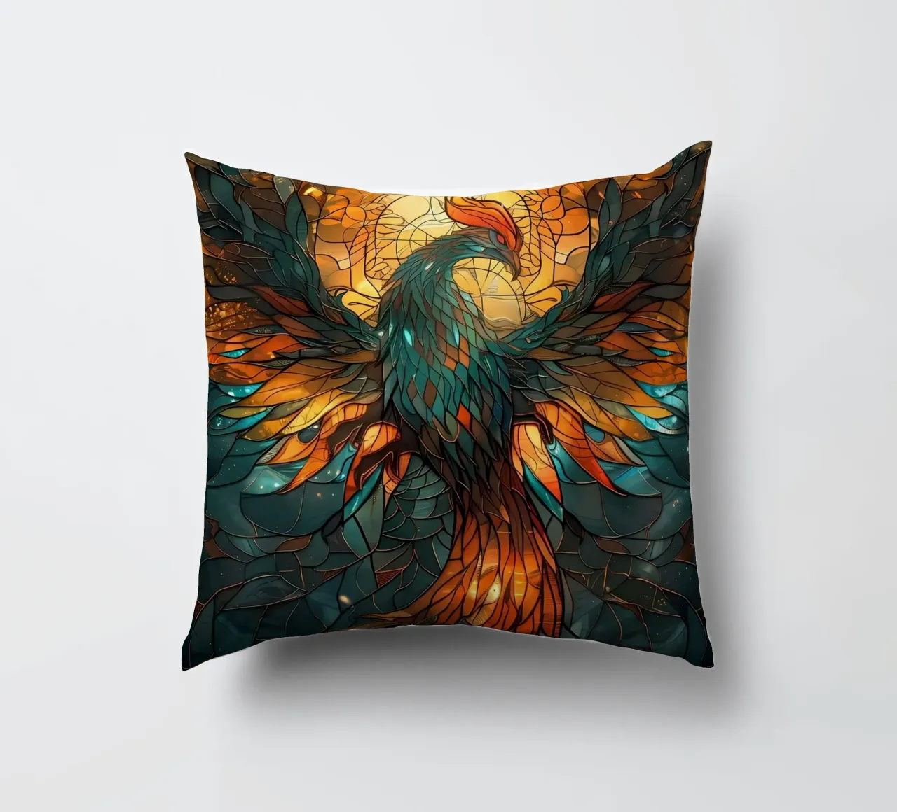 Uccello Fenice Kintsugi cuscino da Ginnery