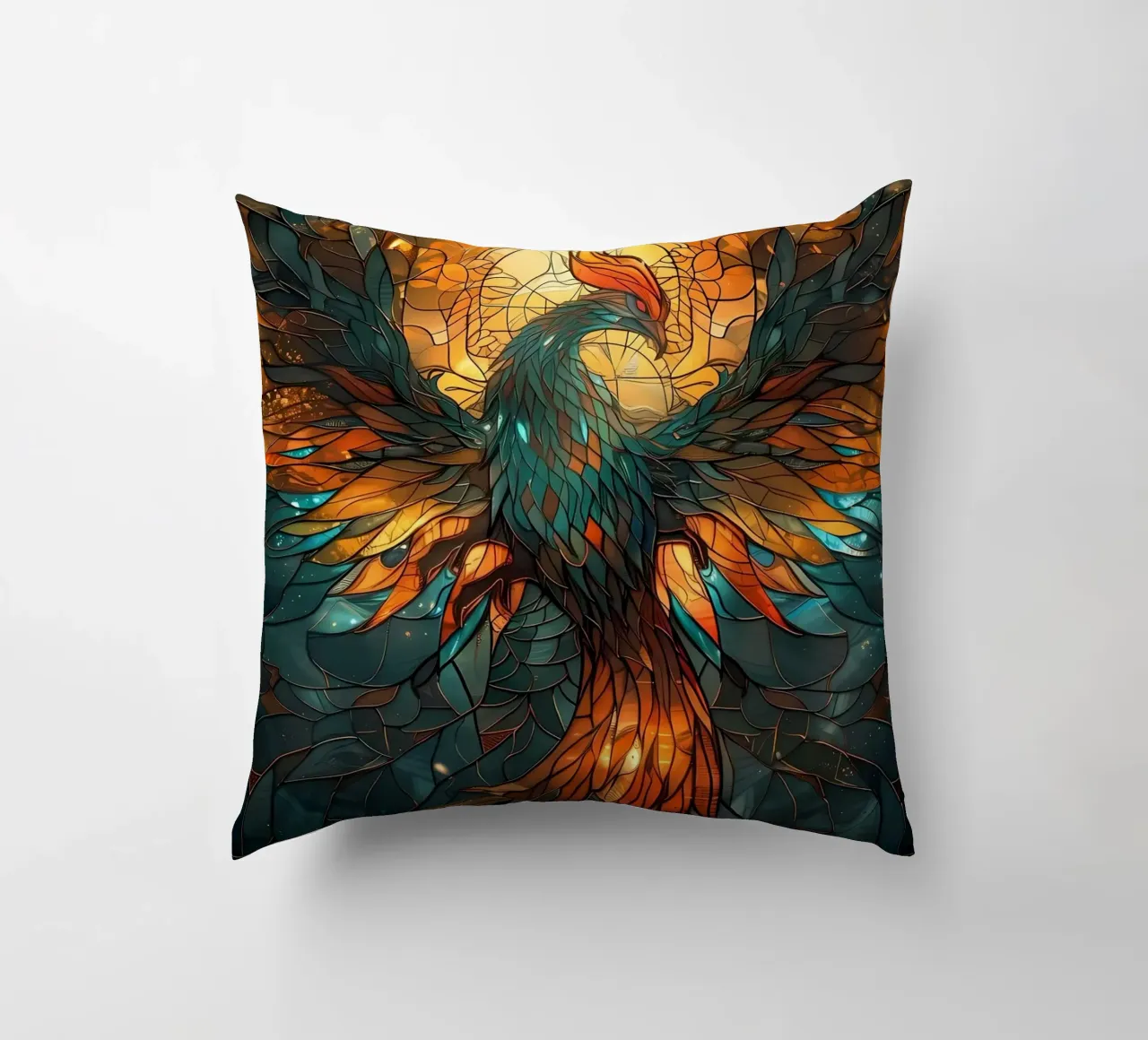 Uccello Fenice Kintsugi cuscino da Ginnery