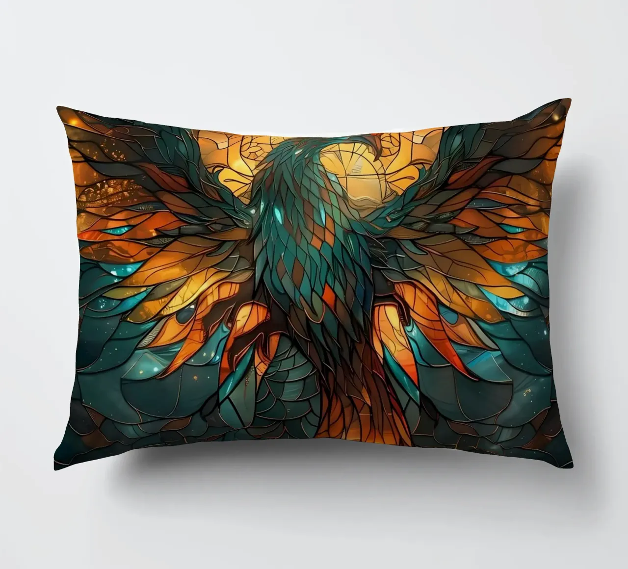 Uccello Fenice Kintsugi cuscino da Ginnery