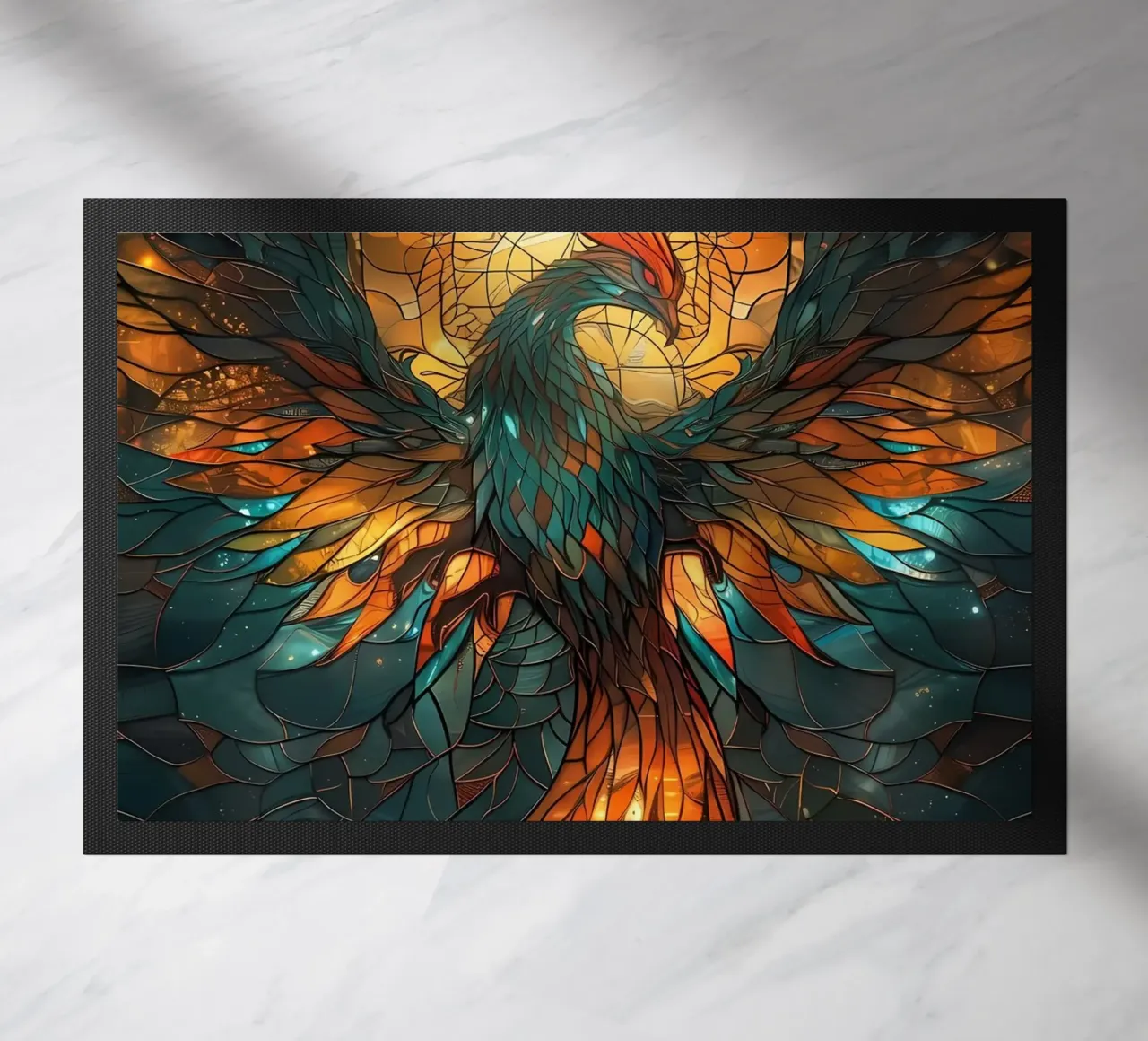 Uccello Fenice Kintsugi zerbino da Ginnery