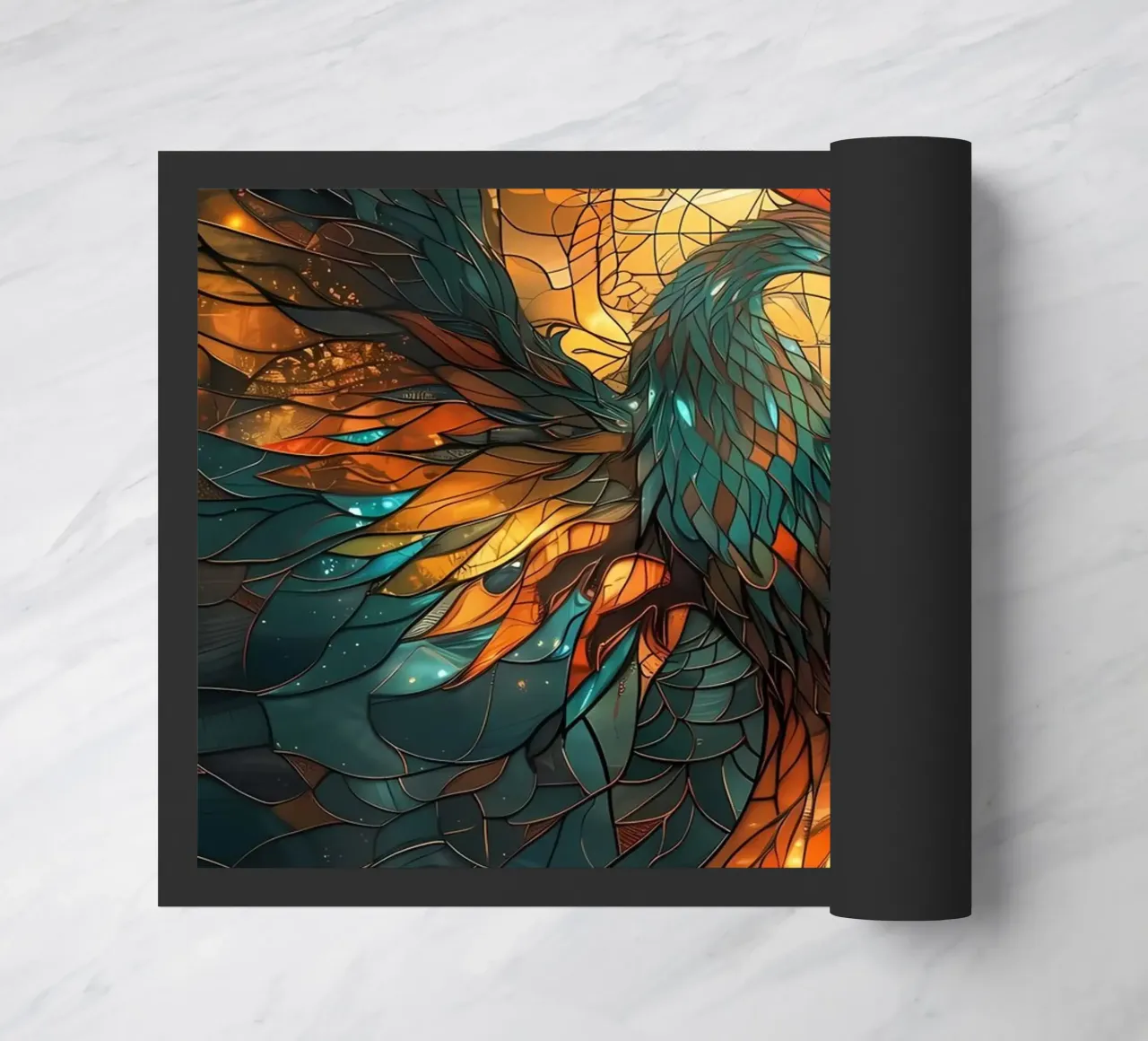 Uccello Fenice Kintsugi zerbino da Ginnery