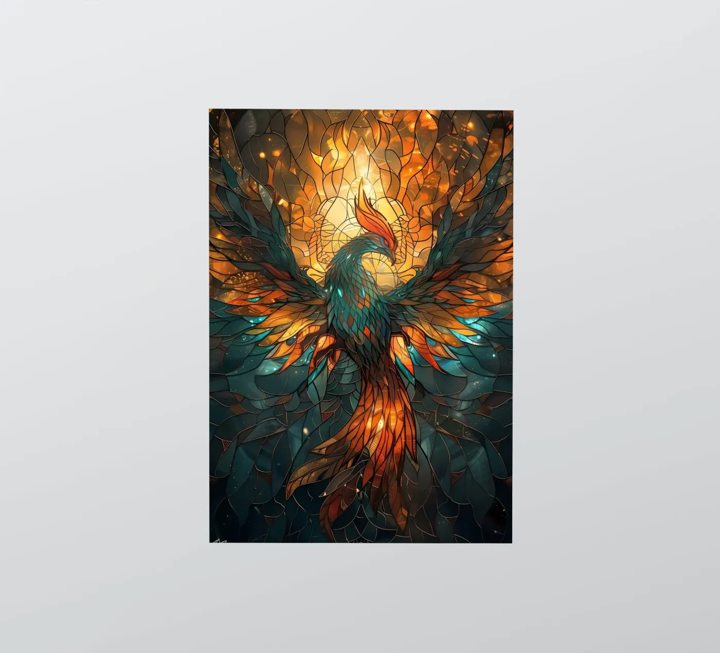 Kintsugi Phoenix Bird sticker by Ginnery