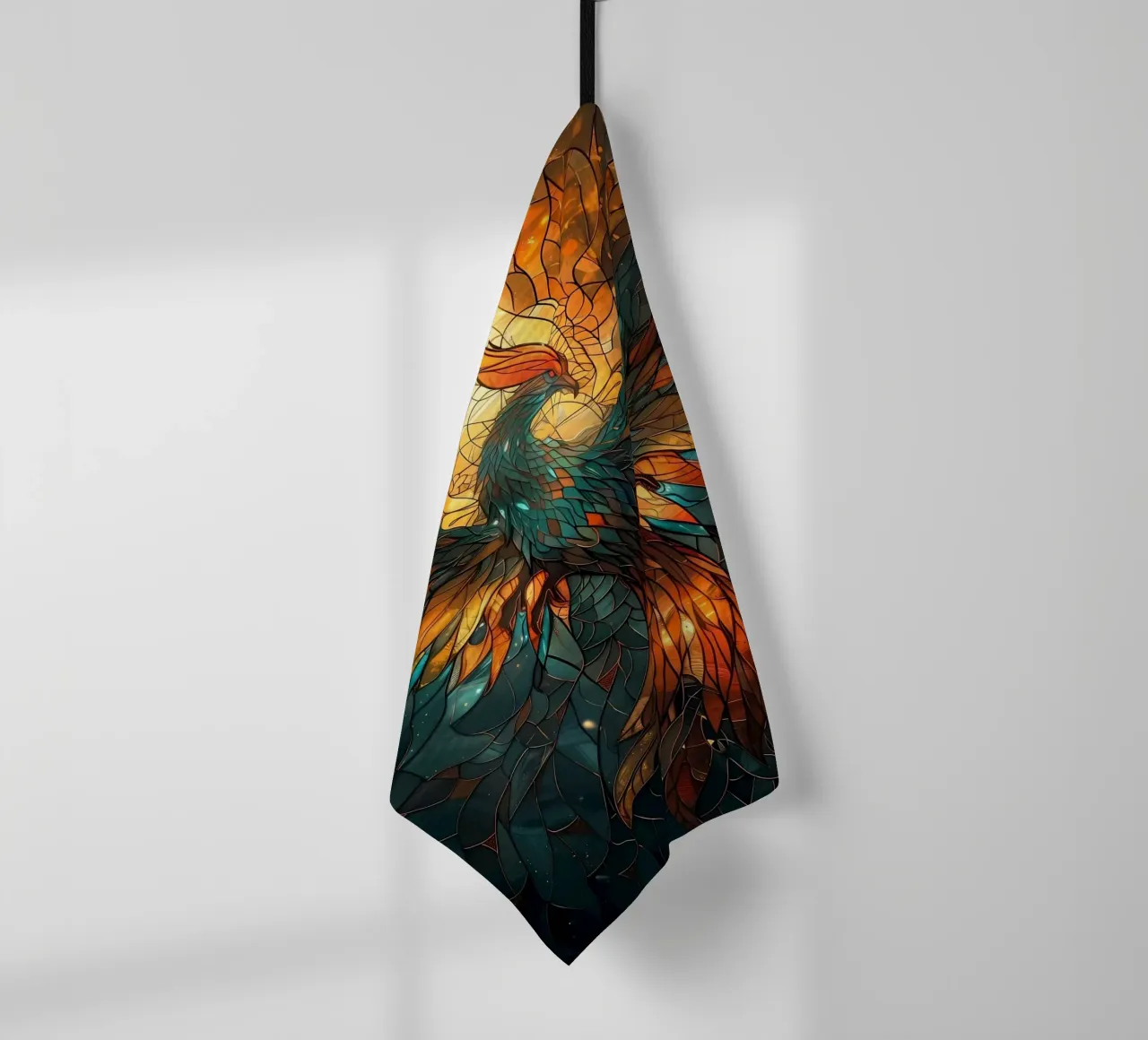 Uccello Fenice Kintsugi canovaccio da cucina da Ginnery