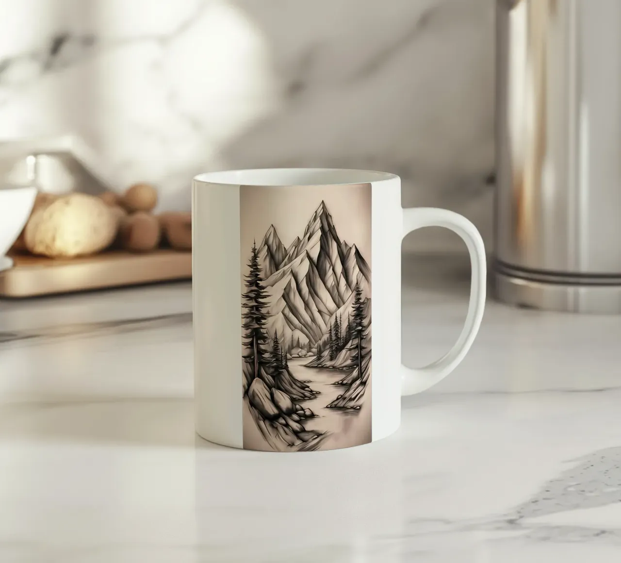 Poster minimalista 197 tazza in ceramica da Kadynce