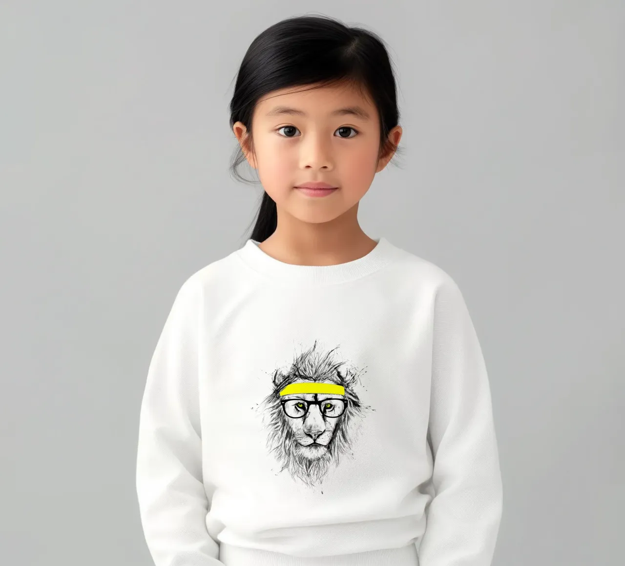 Hipster Lion felpa bambino da Balazs Solti