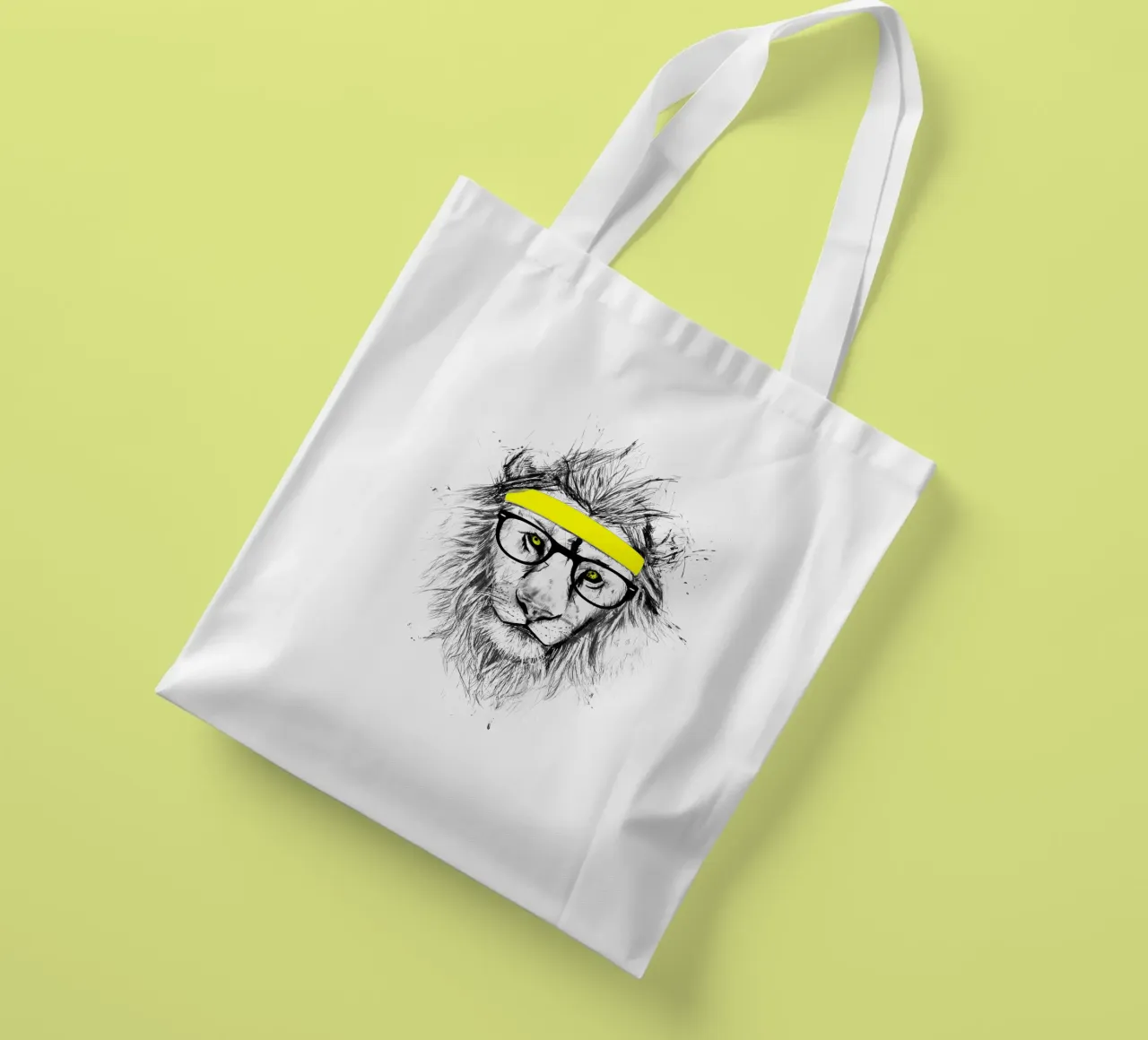 Hipster Lion borsa in juta da Balazs Solti
