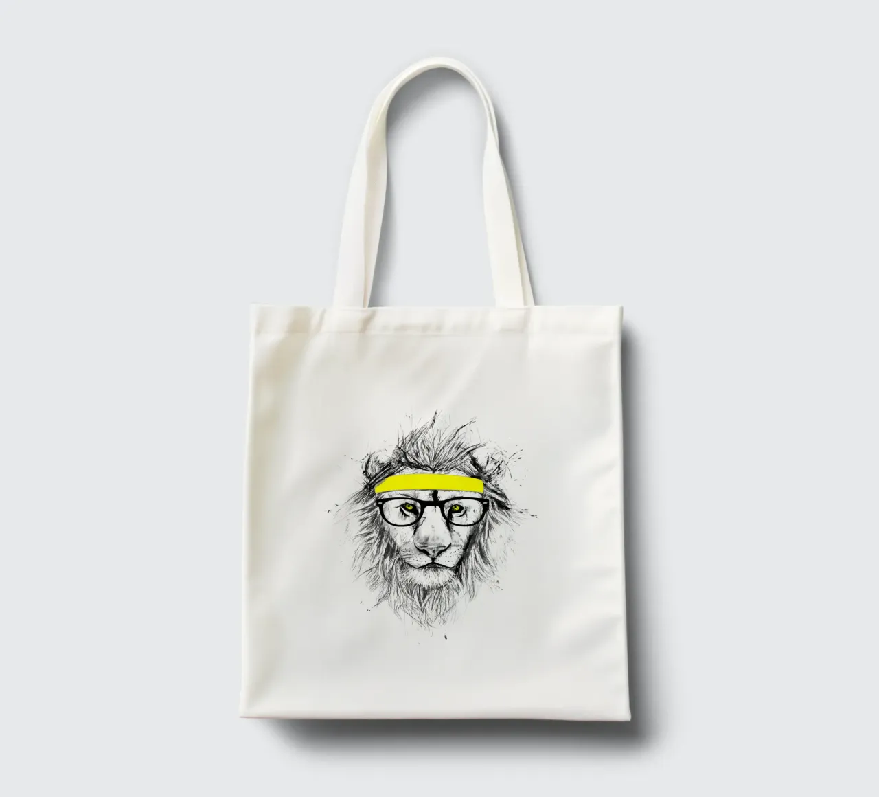 Hipster Lion borsa in juta da Balazs Solti