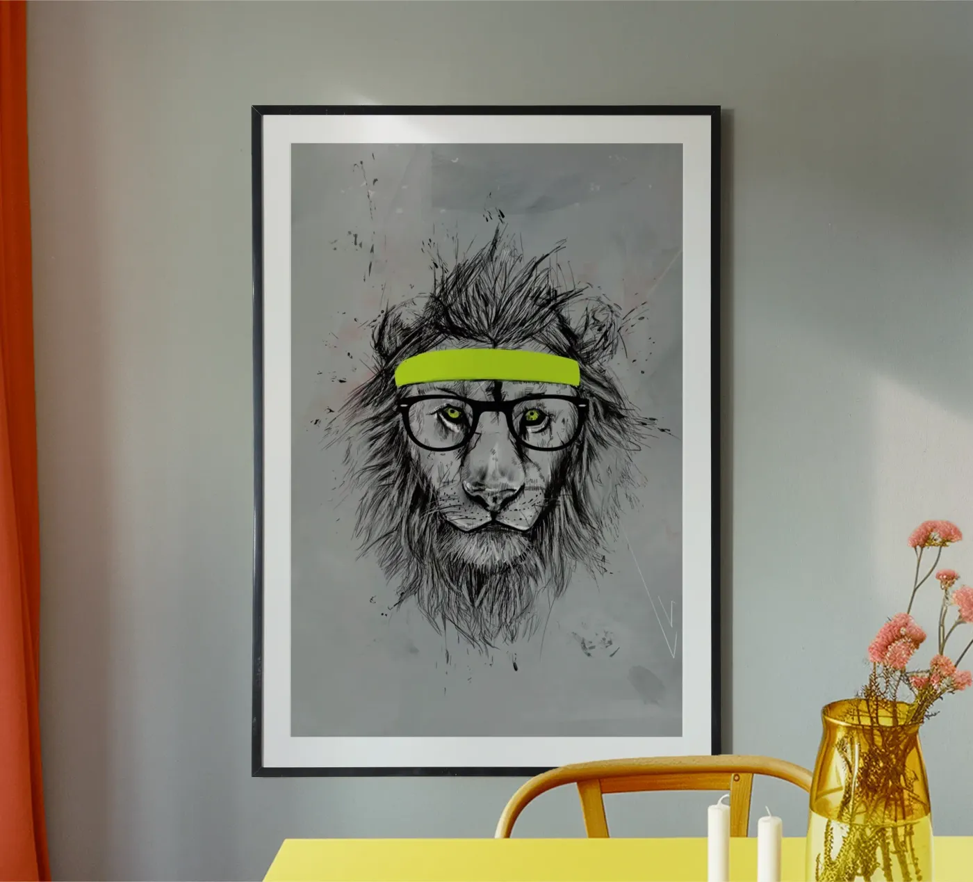 Hipster Lion poster da Balazs Solti