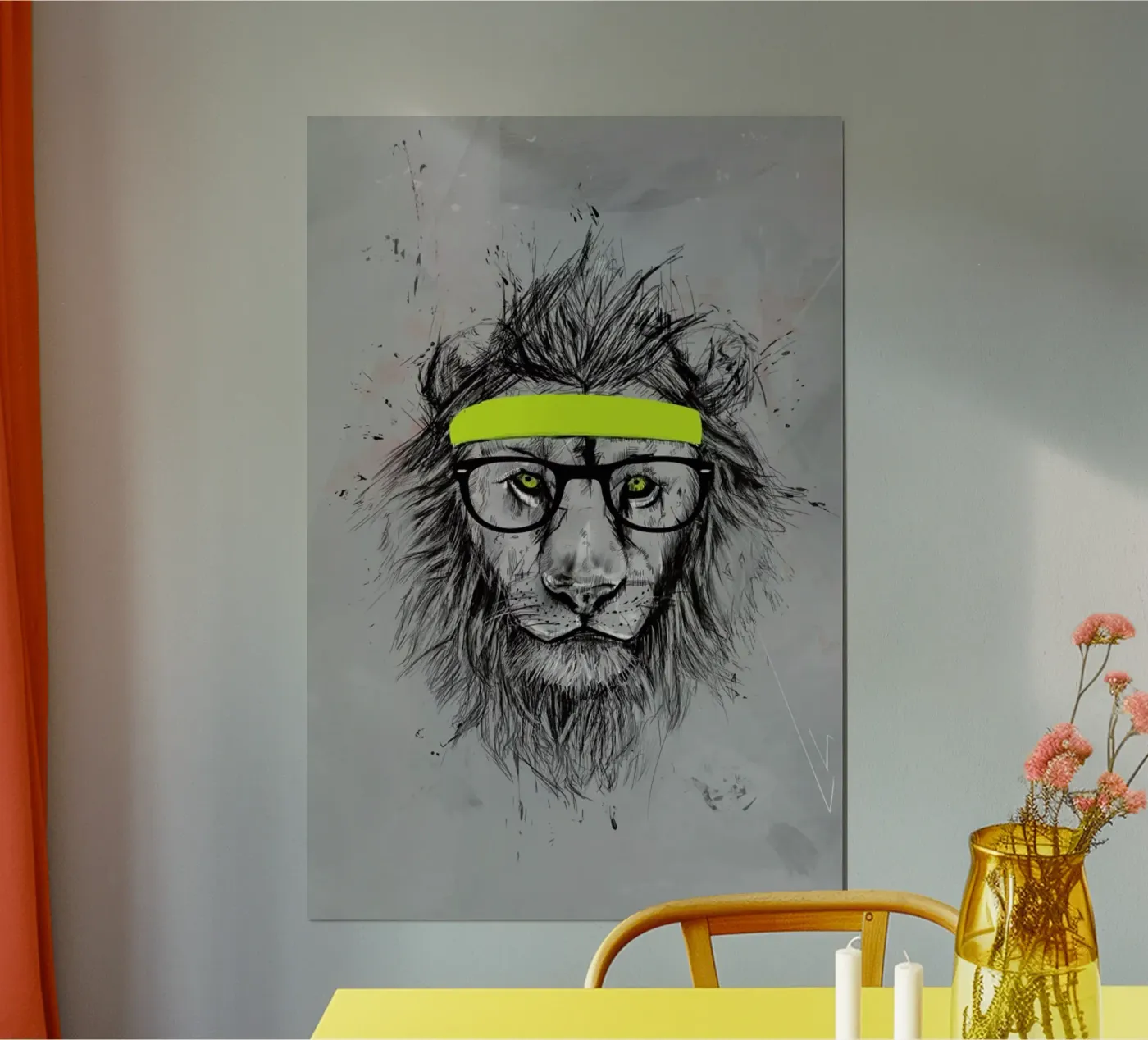 Hipster Lion poster da Balazs Solti