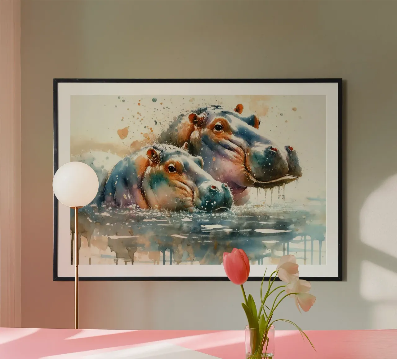 Das Flüstern des Flusspferd-Balletts Hahnemühle von Chromatic Fusion Studio