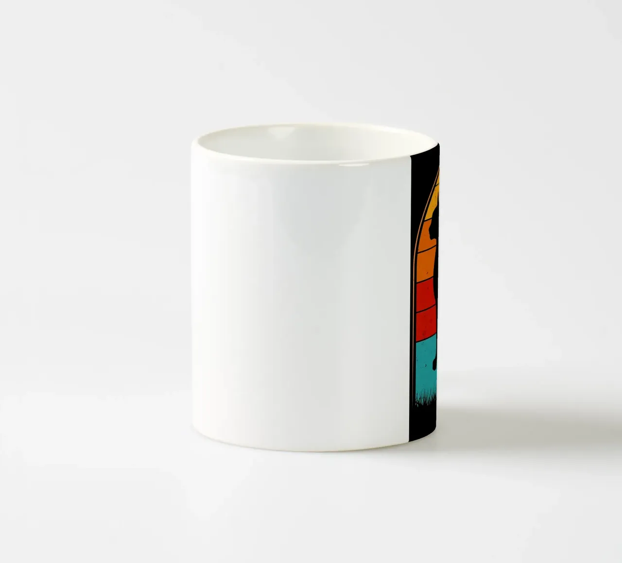 Ritratto di gatto nero tazza in ceramica da Mikesell