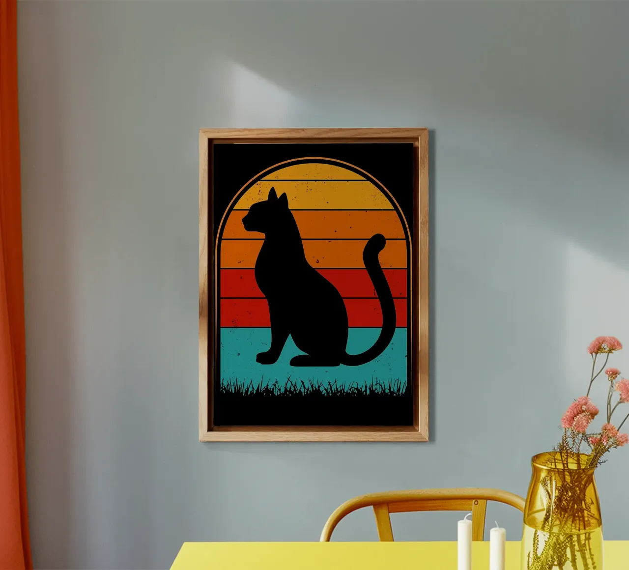 Ritratto di gatto nero alluminio dibond da Mikesell
