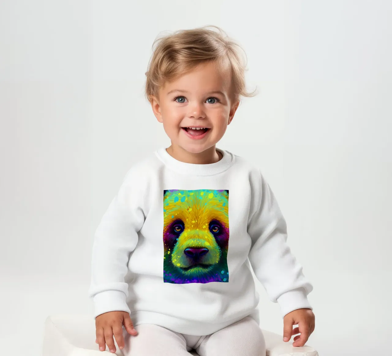 Panda colorato felpa neonato da Delaplane