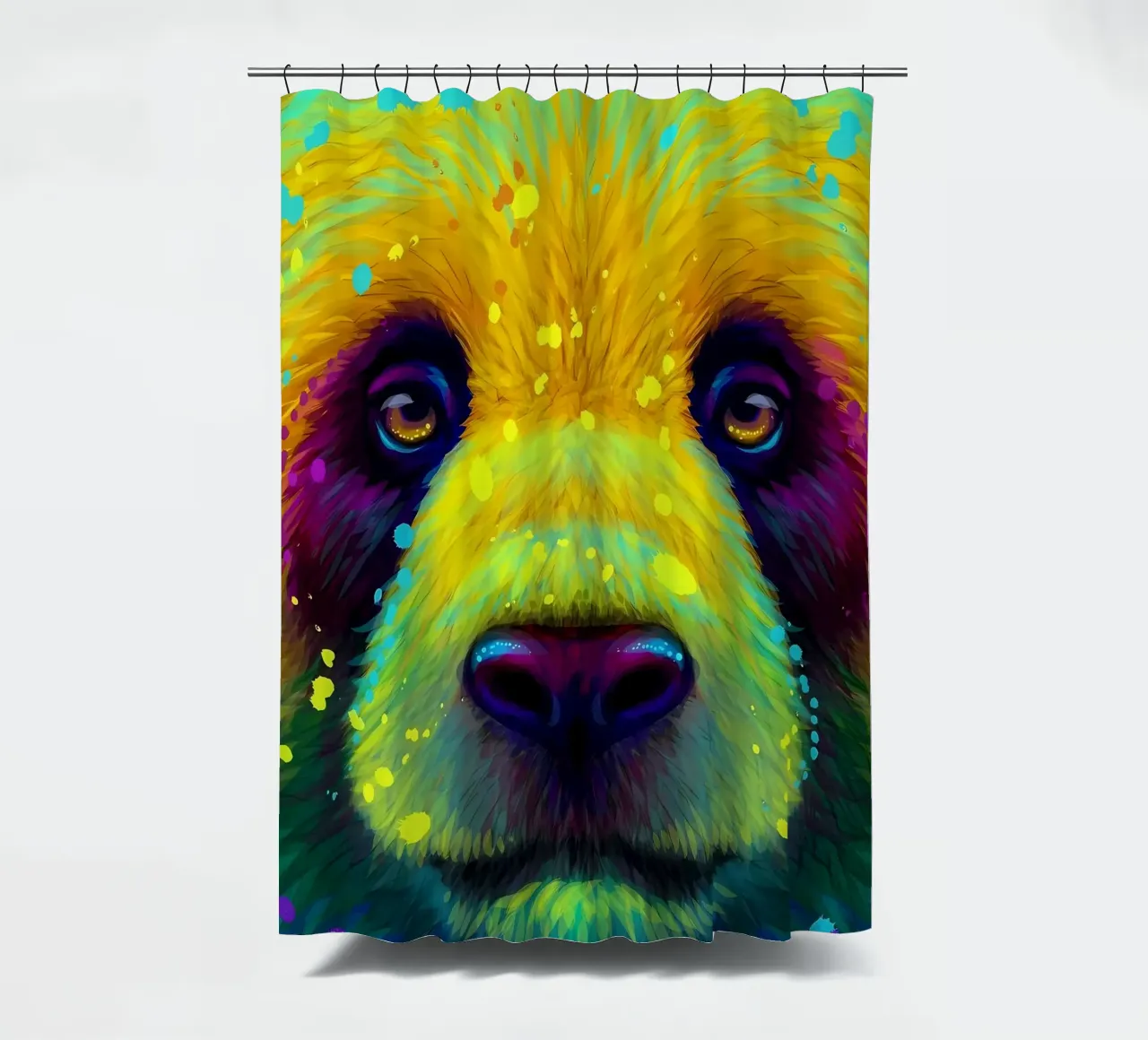 Bunter Panda Duschvorhang von Delaplane