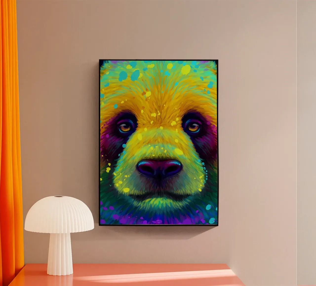 Panda colorato plexiglass da Delaplane
