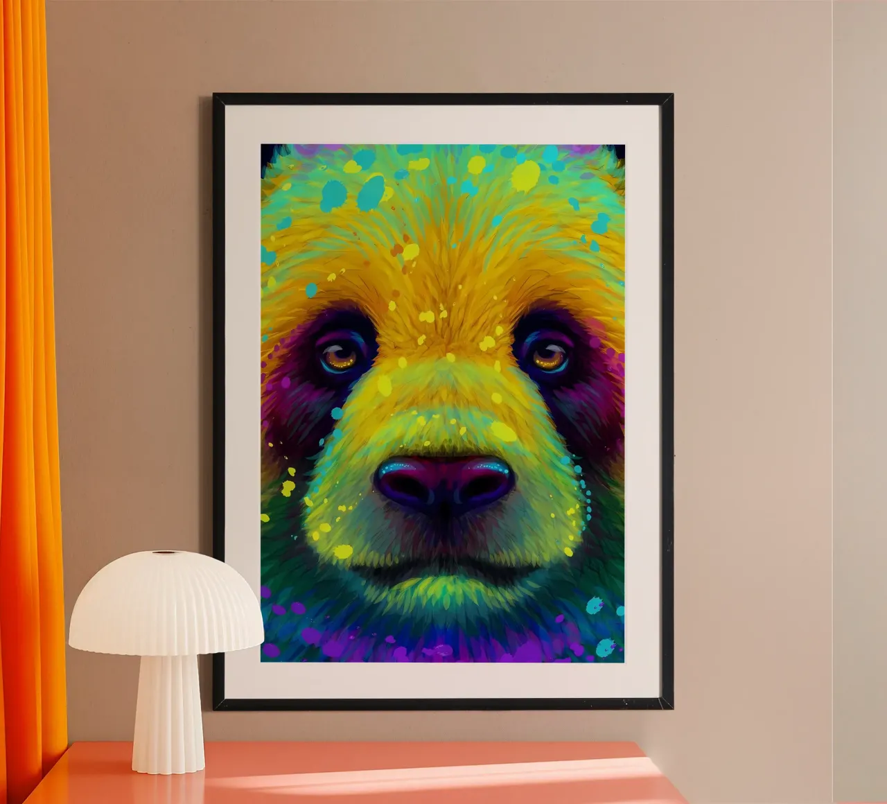 Panda colorato carta hahnemühle da Delaplane