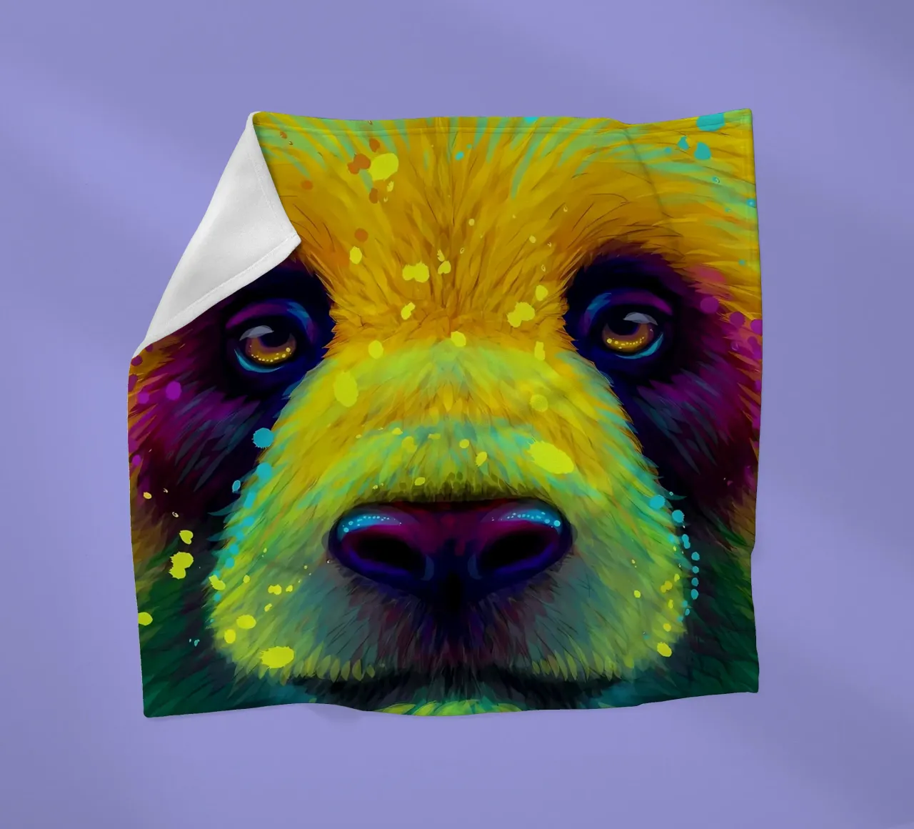 Panda colorato coperta in pile da Delaplane