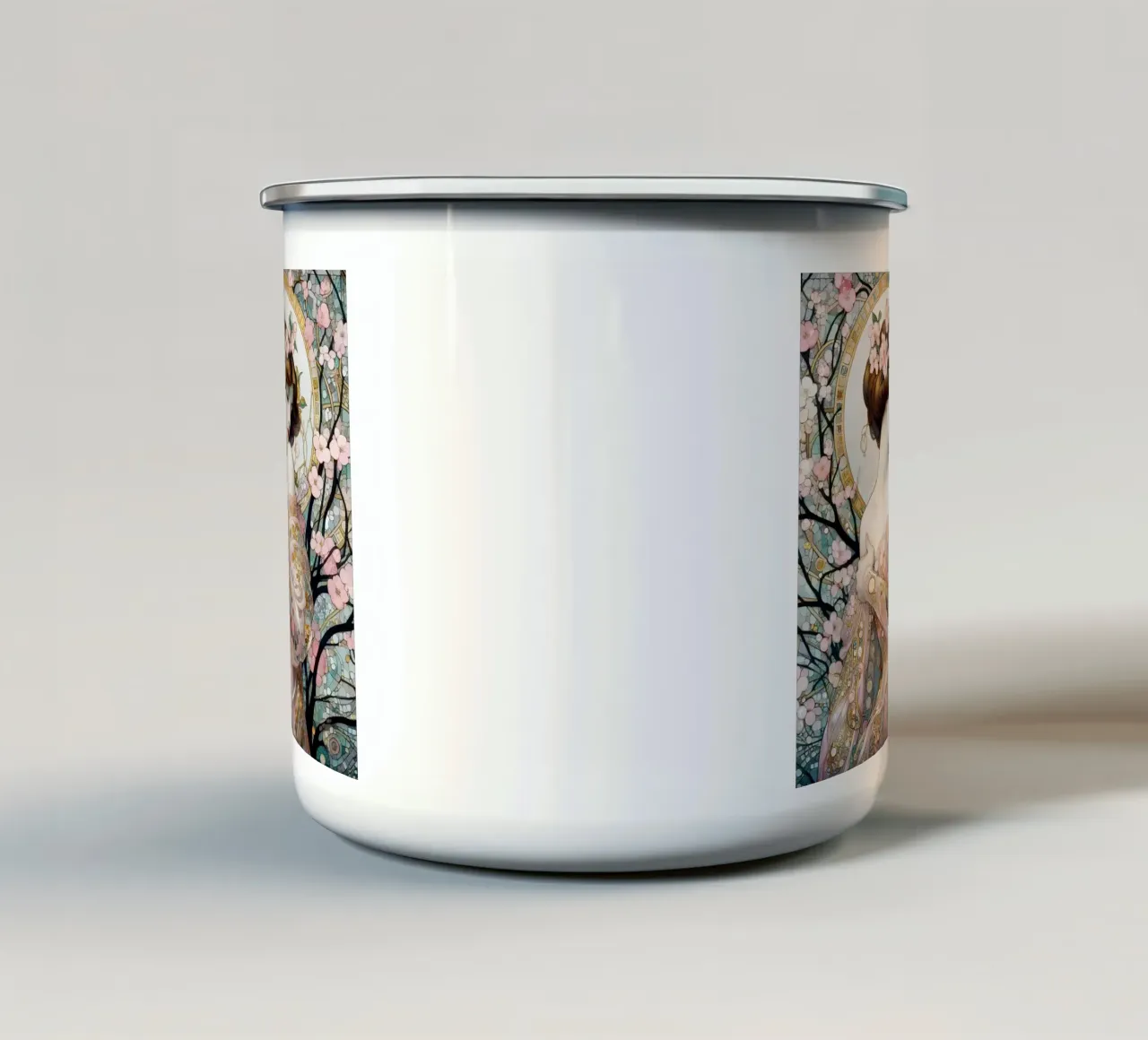 Sogno di primavera tazza in smalto da Art-Nouveau-Dsg
